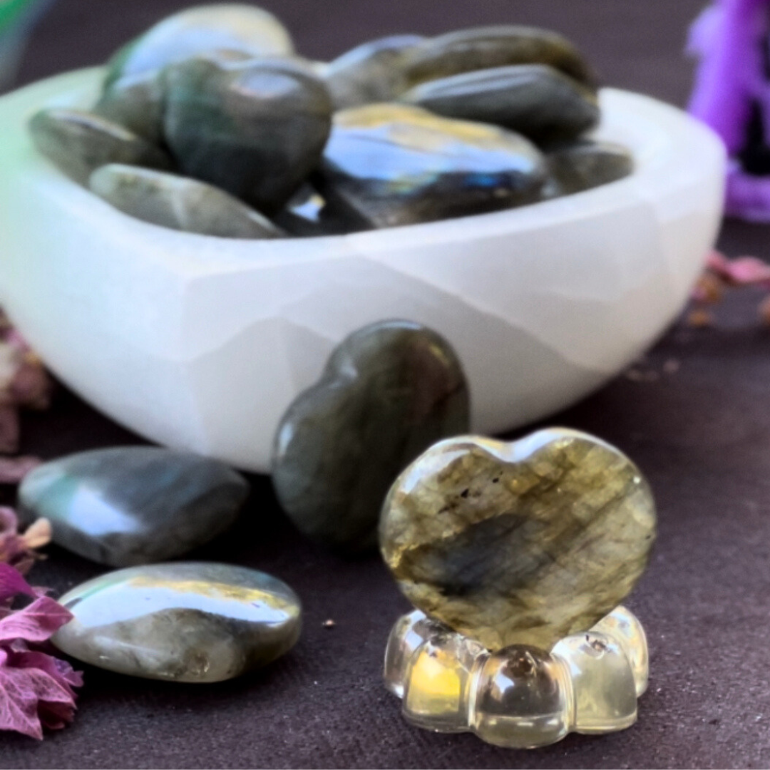 Labradorite Hearts