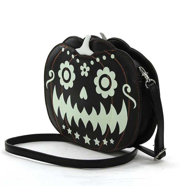 Glow in the Dark Jack O'Lantern Crossbody Bag